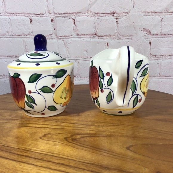 JAY Hand Painted Ceramic Sugar and Creamer Set - Picture 2 of 8